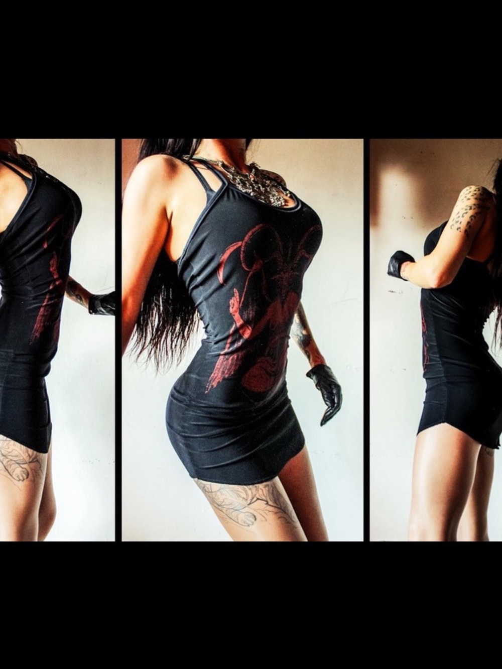 Toxic Vision Baphomet tunic top/mini dress